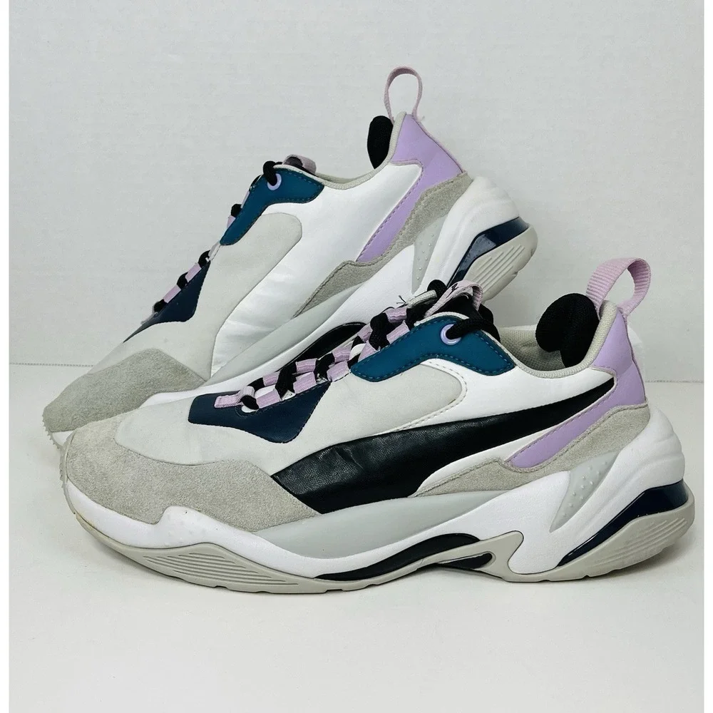 PUMA THUNDER River Droite Sneakers Shoes Womens‎ 9 Gray Low Top 369452-01 READ
